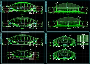 某两层体育馆建筑设计CAD施工图