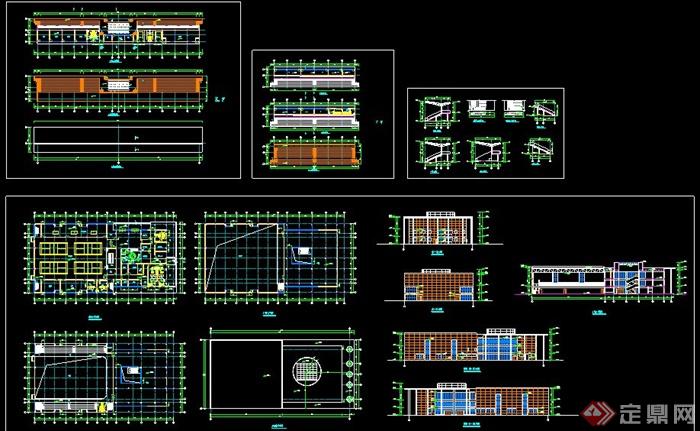 现代风格某多层体育馆建筑设计CAD施工图(2)