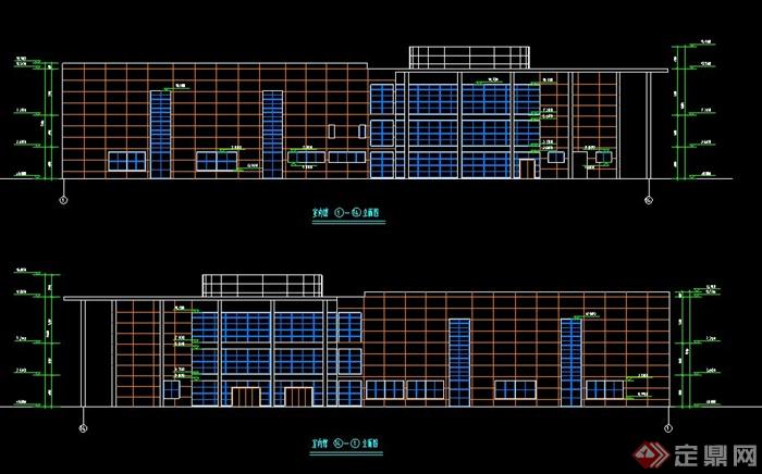 现代风格某多层体育馆建筑设计CAD施工图(1)