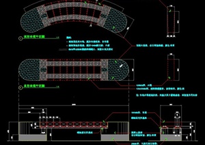 弧形坐凳设计CAD施工图