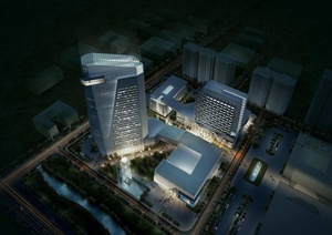 现代某高层酒店建筑设计JPG图片与CAD方案图