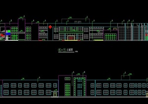 现代多层医院门诊楼建筑设计CAD方案图