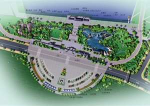 某滨水休闲广场规划设计PSD平面图