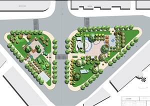 某休闲小广场景观设计PSD平面图