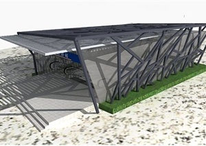 现代风格地铁站出入口3DMAX模型
