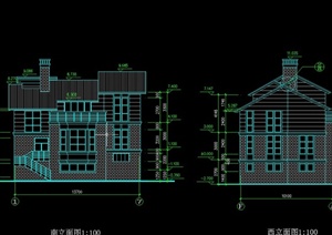 某两层乡村居住建筑设计CAD施工图