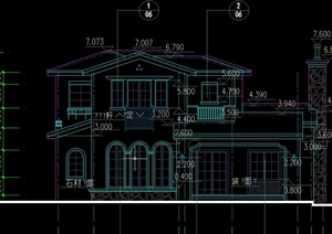 某两层现代别墅建筑设计CAD施工图