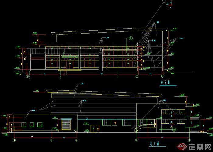 现代某三层报告厅建筑设计CAD施工图(1)