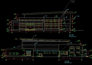 现代某三层报告厅建筑设计CAD施工图