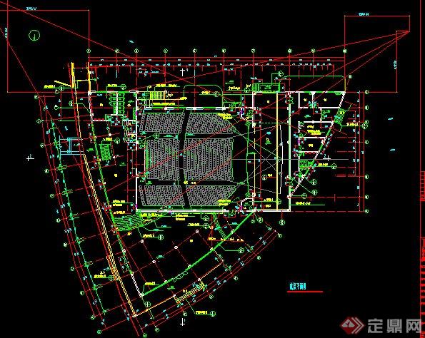 现代某三层报告厅建筑设计CAD施工图(6)