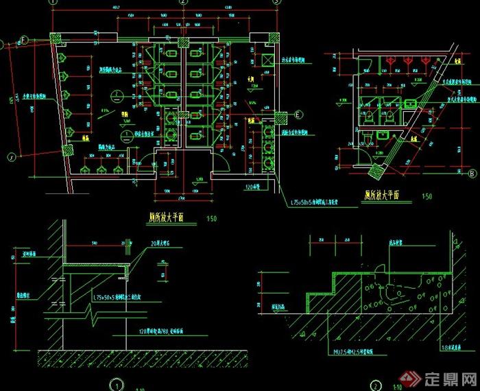 现代某三层报告厅建筑设计CAD施工图(7)