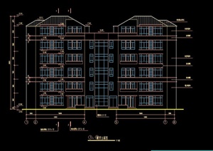 六层双拼复式公寓建筑设计CAD施工图