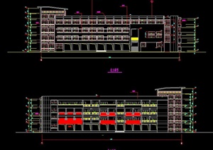 现代某五层学校电教楼建筑设计CAD图