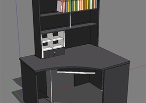 电脑、书桌设计SU(草图大师)模型