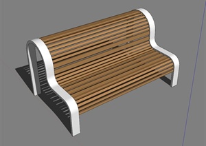 曲形健身椅设计SU(草图大师)模型