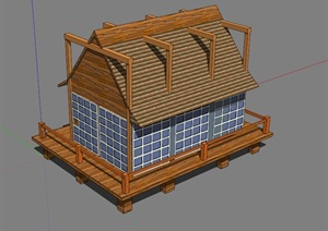 景观小屋建筑设计SU(草图大师)模型