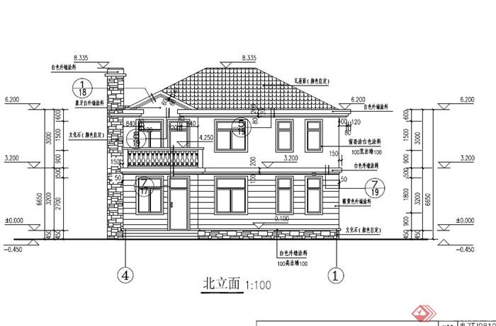 现代中式某两层乡村村民住宅建筑设计PDF施工图(4)