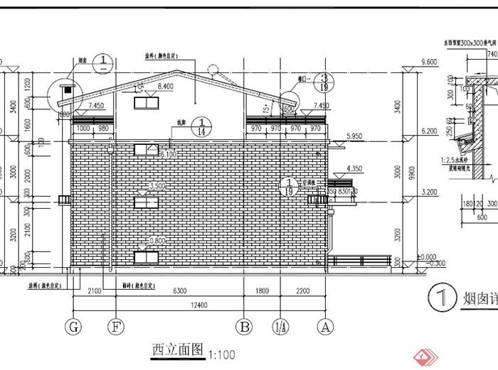 现代某两层带阁楼乡村住宅建筑设计PDF施工图(4)