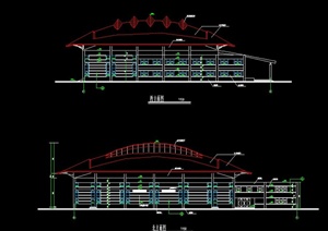 某两层现代风格体育馆建筑设计CAD施工图