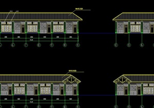 某单层木质商铺建筑设计CAD方案图