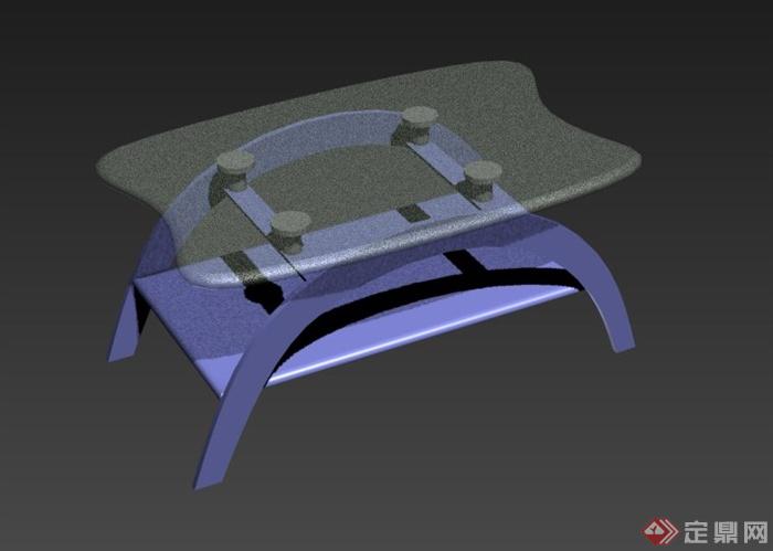 现代简约小茶几设计3DMAX模型(1)