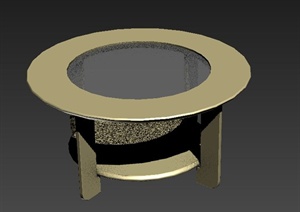 圆形茶几设计3DMAX模型