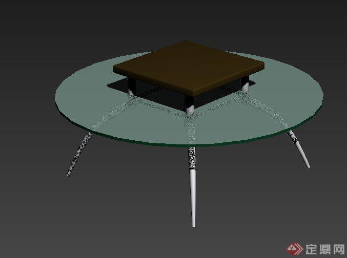 圆形组合茶几设计3DMAX模型(1)