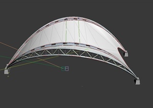 拱形张拉膜设计MAX模型