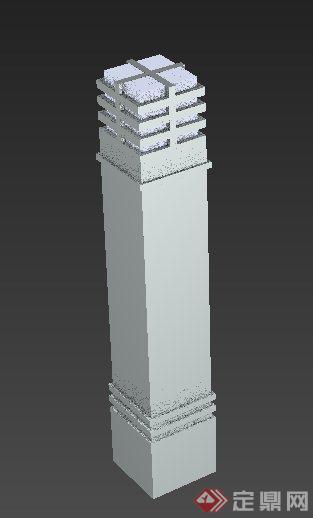 庭院灯柱设计MAX模型(1)