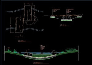 园路景观步行桥设计CAD施工图