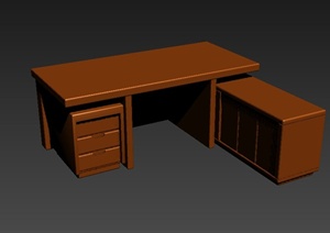 中式办公桌设计3DMAX模型