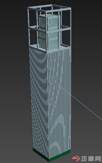 方柱形庭院灯柱设计MAX模型(1)