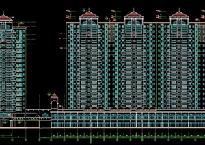 某新古典高层商住房建筑设计CAD方案图