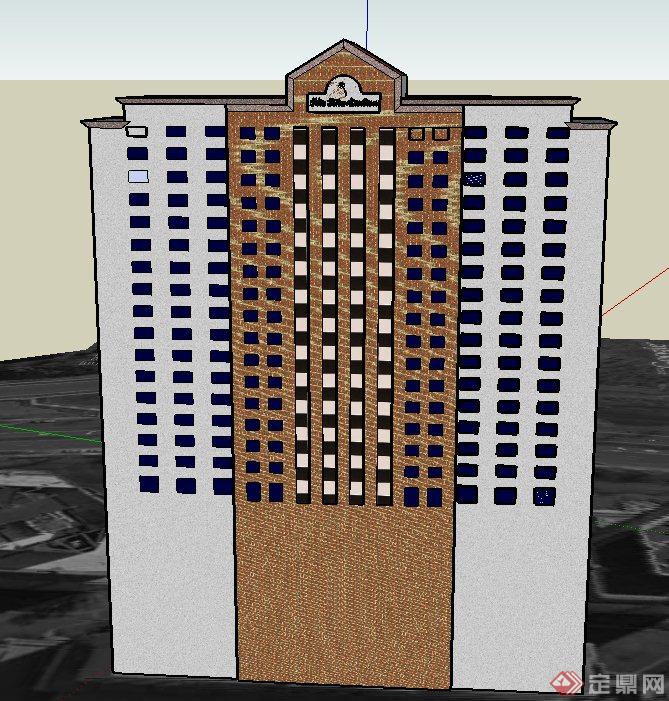 现代某高层医院门诊楼建筑设计SU模型(2)
