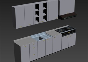 厨房橱柜设计3DMAX模型