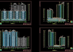 现代中式高层住宅建筑设计CAD施工图