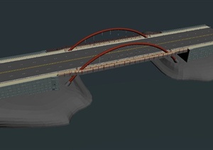 交通桥设计3DS模型