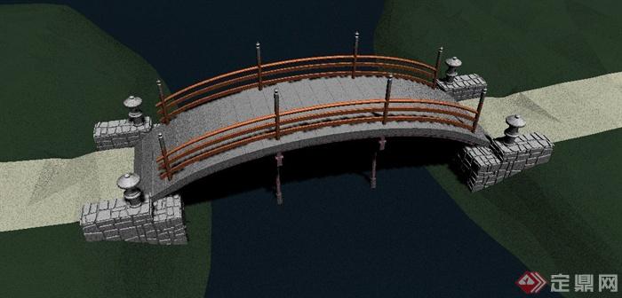 景观拱桥设计3DS模型(1)