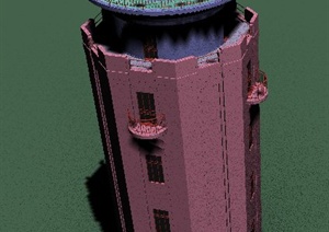 塔房建筑设计3DS模型