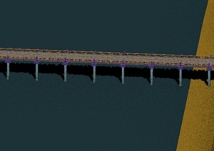 码头桥、平台设计3DS模型