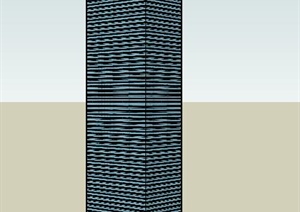 某高层商务中心建筑设计SU(草图大师)概念模型