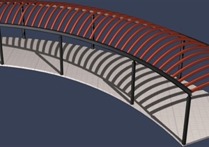 弧形花架设计3DMAX模型
