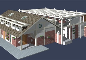 欧式居住别墅建筑设计MAX模型