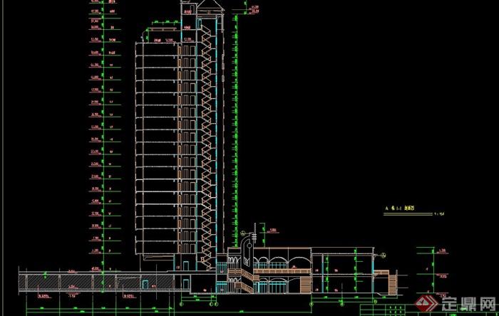 现代中式某高层联排小区住宅建筑设计CAD施工图(4)