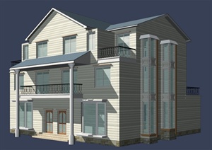 三层住宅别墅建筑设计MAX模型
