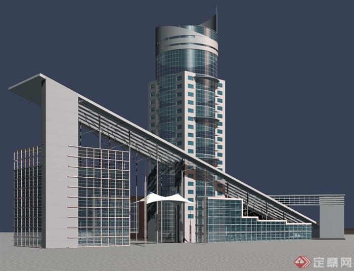 现代综合办公大楼建筑设计MAX模型(2)