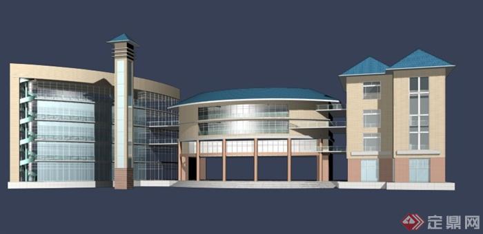 某学校教学楼建筑设计MAX模型