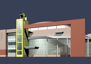 某学校综合实验楼建筑设计MAX模型