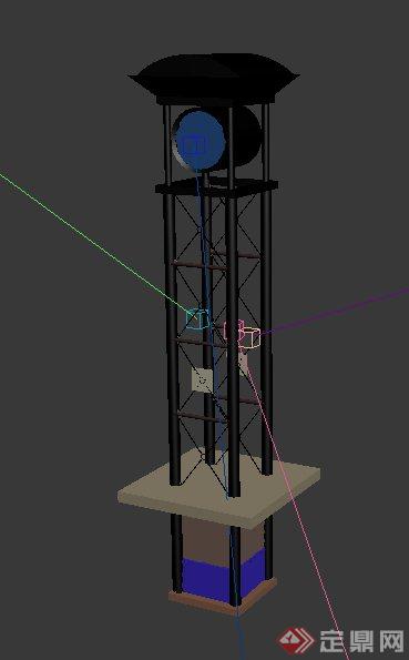 现代小钟塔设计MAX模型