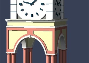 欧式钟塔设计3DMAX模型